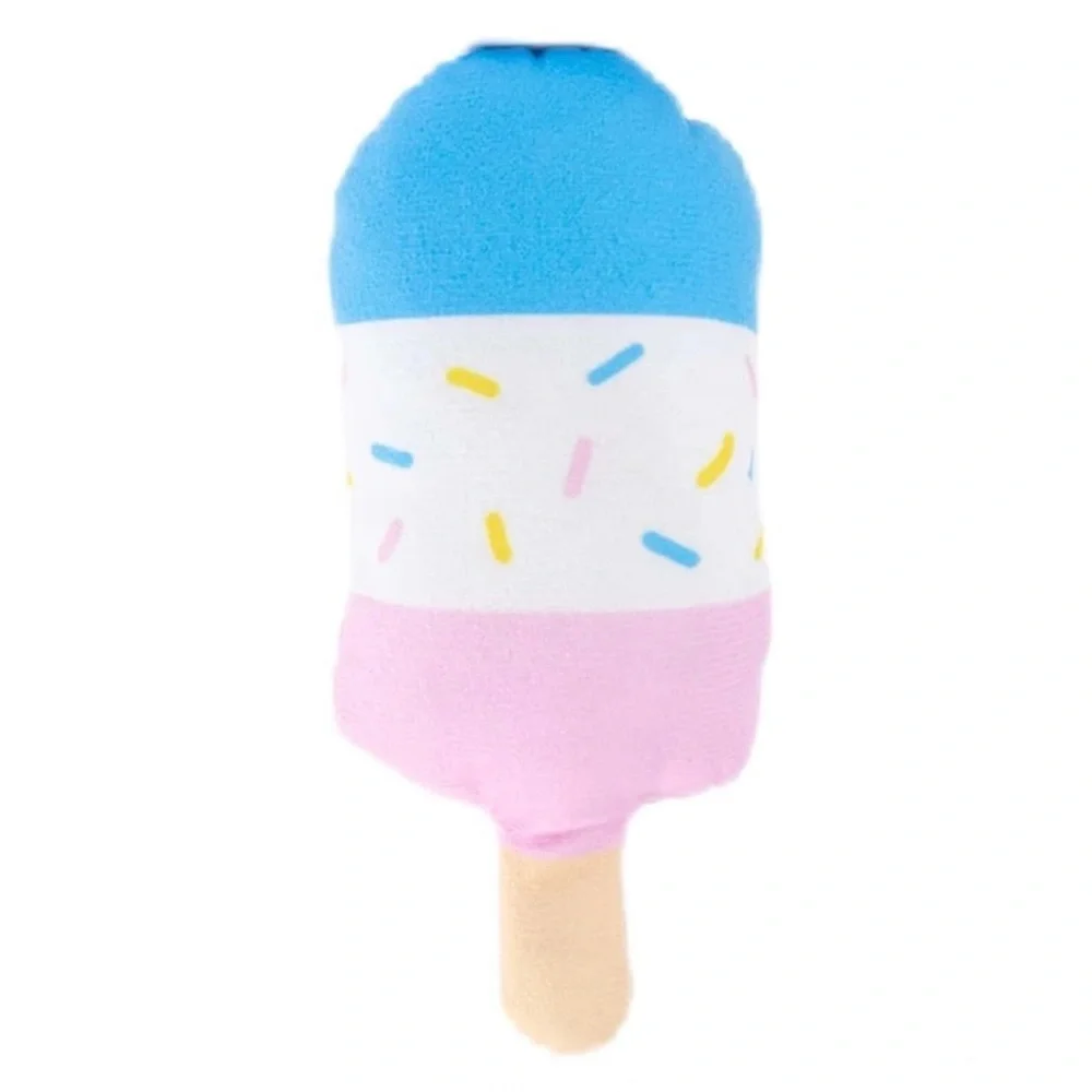 “Sprinkle Ice Cream Bar” Popsicle Frozen Yogurt Treat Plush Squeaky Dog Cat Toy